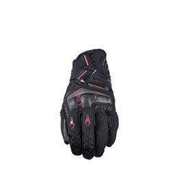 GUANTES FIVE TFX1 AIRFLOW SHORT NERO / FLUO ROSSO