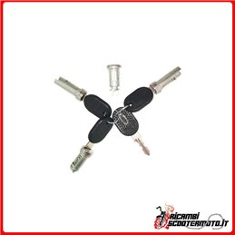 KIT SERRATURE CILINDRETTI CHIAVI PORTE MICROCAR VIRGO 1 2 3 VH840  