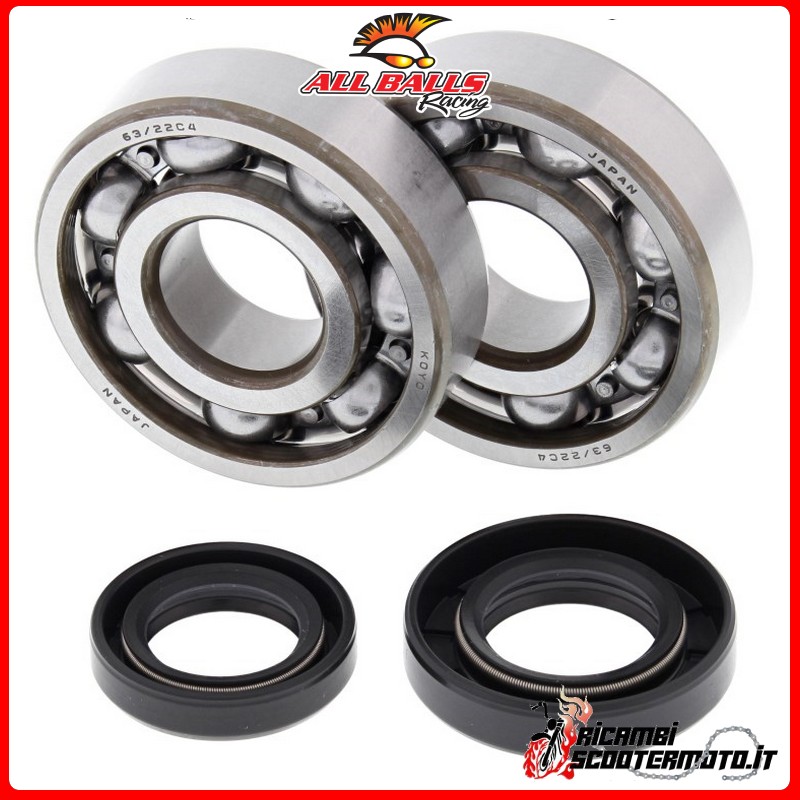 KIT DE COJINETE DE CIGUEÑAL All Balls Honda CR 80 R 1985-2002 KIT DE COJINETE DE CIGUEÑAL All Balls Honda CR 80 R 1985-2002
