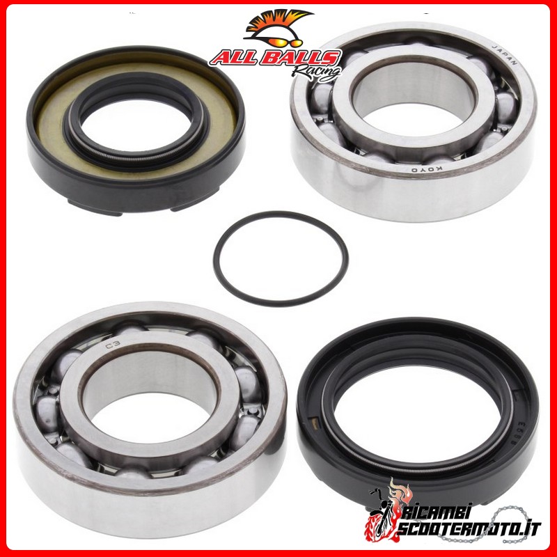 KURBELWELLENLAGERSATZ All Balls Yamaha DT 250 1977-1979 KURBELWELLENLAGERSATZ All Balls Yamaha DT 250 1977-1979