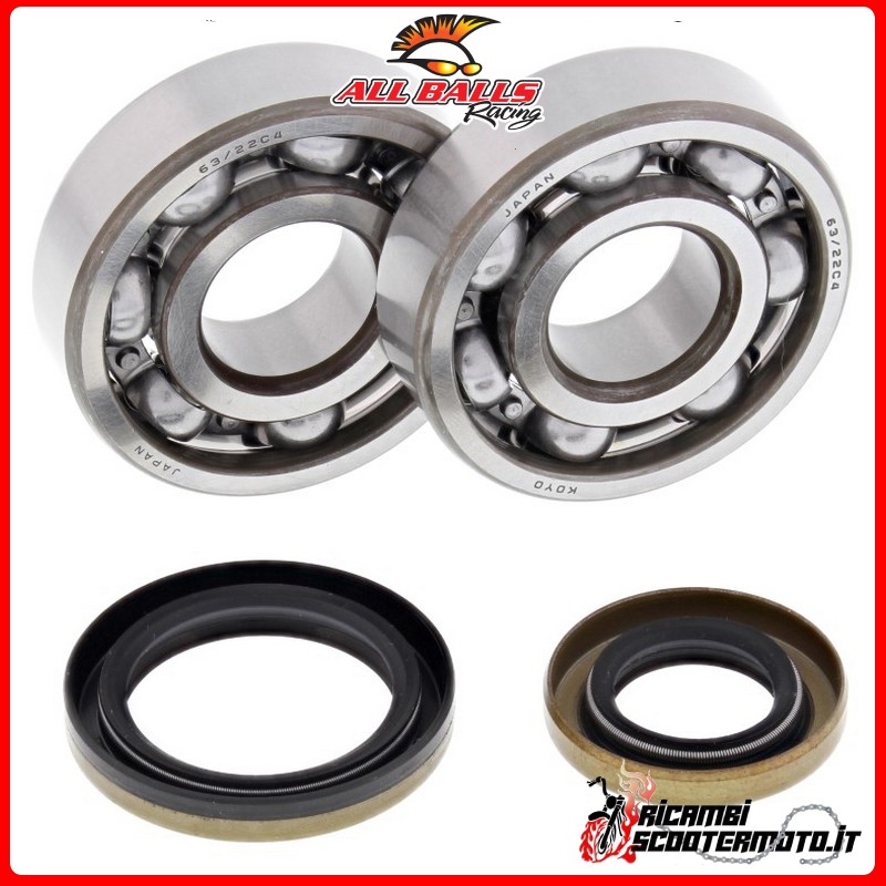 KIT DE COJINETE DE CIGUEÑAL All Balls Gas Gas EC 125 2T 2003-2011 KIT DE COJINETE DE CIGUEÑAL All Balls Gas Gas EC 125 2T 2003-2011