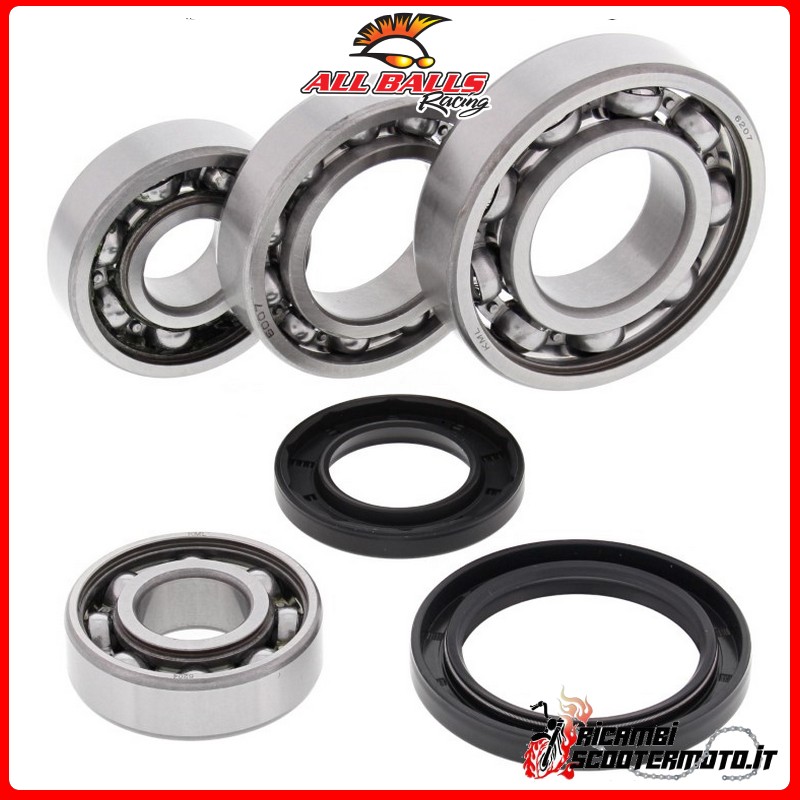 REAR DIFFERENTIAL BEARING AND OIL SEALS KIT All Balls Kawasaki KLF185 Bayou 1985-1988