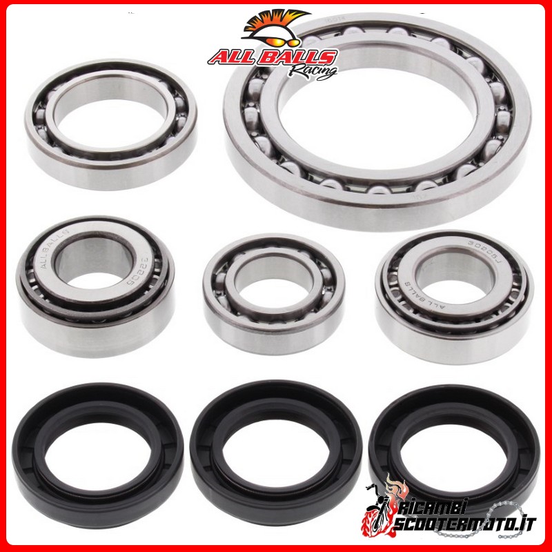 FRONT DIFFERENTIAL BEARING AND OIL SEALS KIT All Balls Arctic Cat 250 4x4 2001-2002 FRONT DIFFERENTIAL BEARING AND OIL SEALS KIT All Balls Arctic Cat 250 4x4 2001-2002