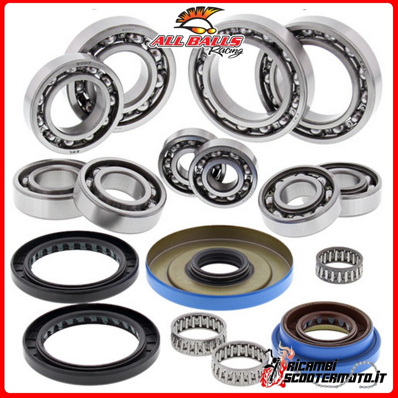 REAR DIFFERENTIAL BEARING AND OIL SEALS KIT All Balls Polaris Ranger 2x4 500 2005-2009