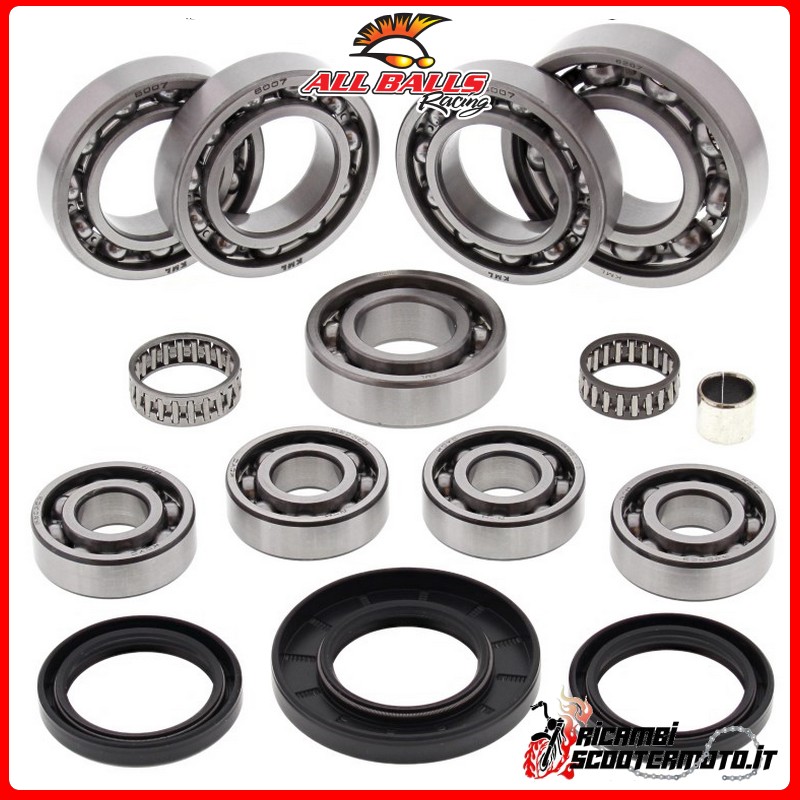 REAR DIFFERENTIAL BEARING AND OIL SEALS KIT All Balls Polaris Hawkeye 2x4 2006-2011