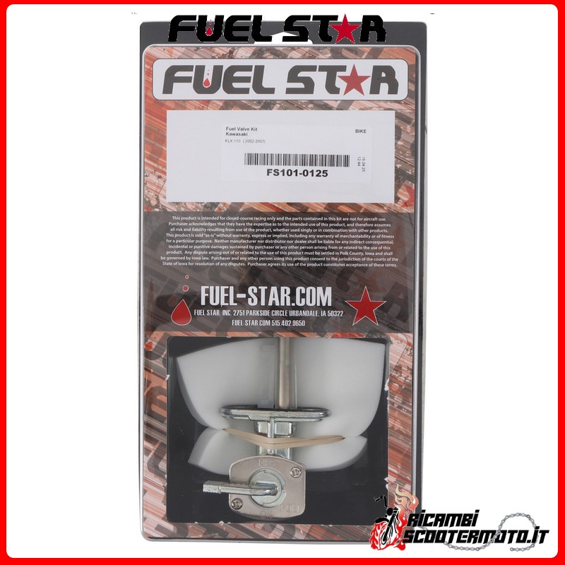 KIT RUBINETTO BENZINA FUEL STAR KAWASAKI KLX 110 2002-2007 KIT RUBINETTO BENZINA FUEL STAR KAWASAKI KLX 110 2002-2007