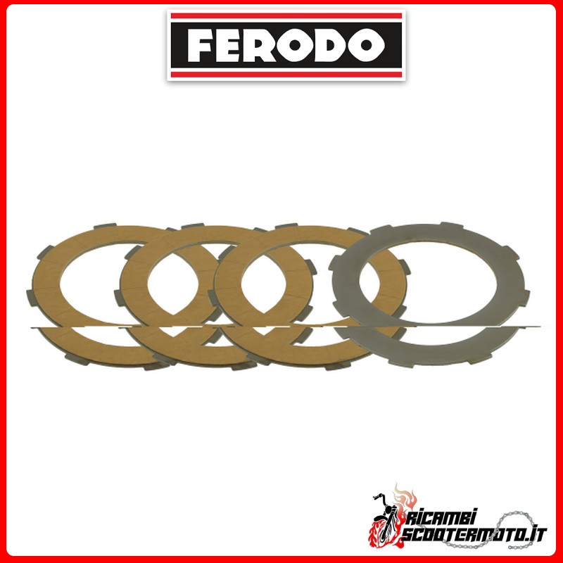 KIT 4 Discos de Embrague Racing Drivers FERODO FCD0518/1 PIAGGIO COSA 2 125 1991-1997