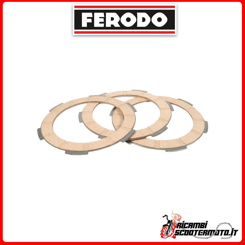 KIT 3 Disques d'embrayage standards FERODO FCD0578 PIAGGIO VESPA 100 1978-1983