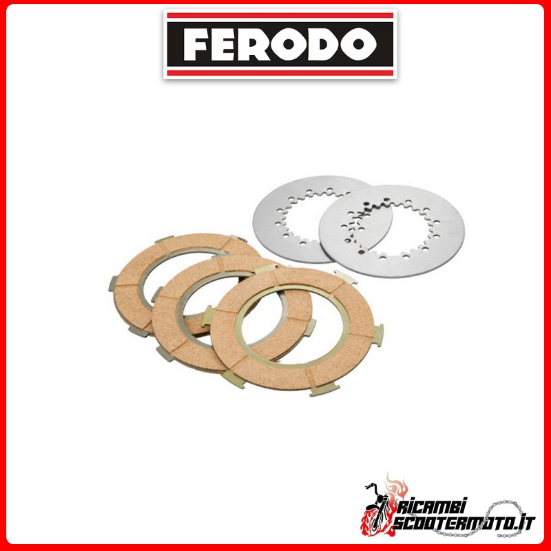 Complete Set of Standard Clutch Discs FERODO FCS0607/2 PIAGGIO VESPA 125 1958