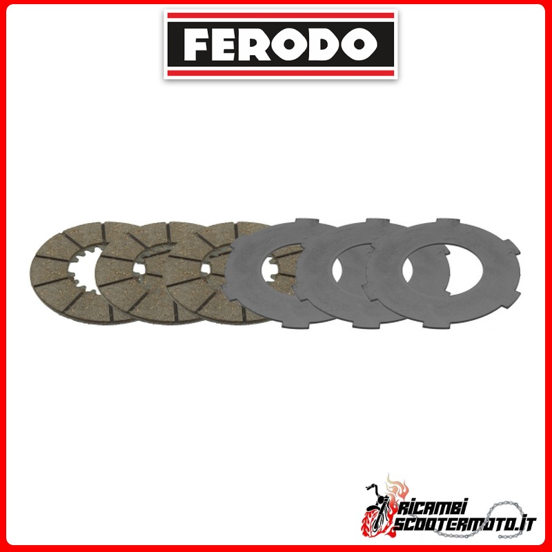 Complete Set of Standard Clutch Discs FERODO FCS0722/2 PIAGGIO VESPA 125 1952-1955