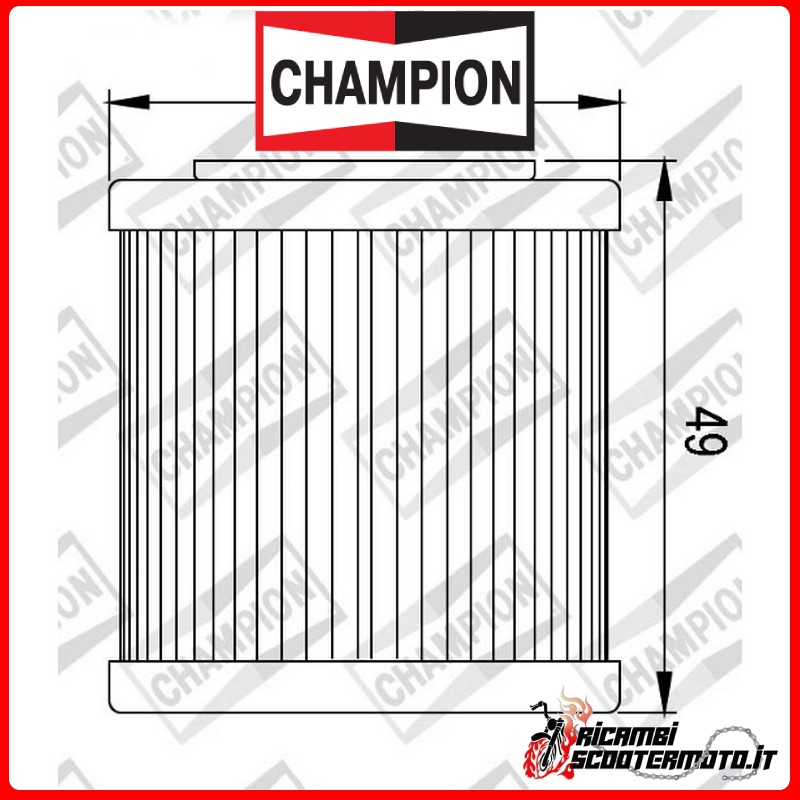 Champion Oil Filter COF463 PIAGGIO BEVERLY 4T 4V IE EURO3 SPORT TOURING 350 2011-2014