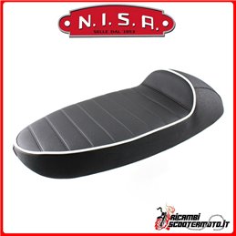 Sports saddle with black upholstery and white piping PIAGGIO VESPA PK 100 S 1982-1985