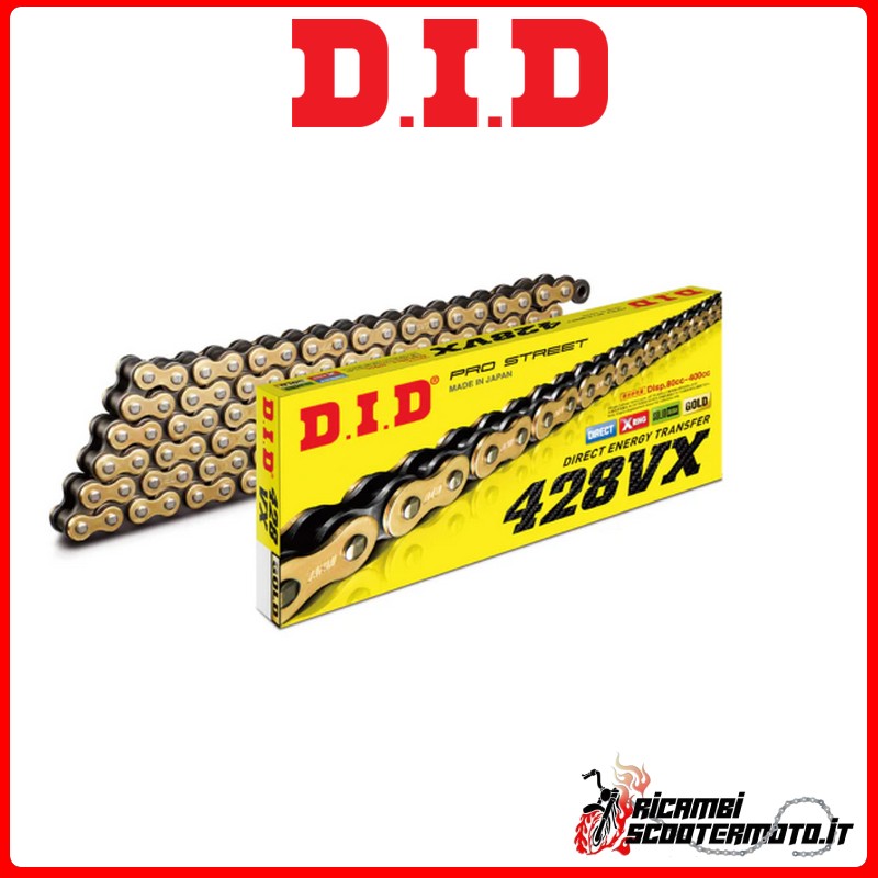 DID CHAIN 428 VX GOLD ZB 132 YAMAHA MT 125 A ABS 2017-2019