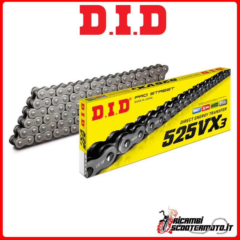 DID CHAIN 525 VX3 ZB 116 BENELLI 502 500 C CRUISER ABS 2019-2023 DID CHAIN 525 VX3 ZB 116 BENELLI 502 500 C CRUISER ABS 2019-2023