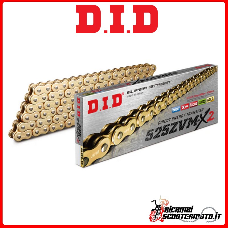 DID CHAIN 525 ZVM-X2 G&G ZB 114 DUCATI DESERT X 950 ABS 2022