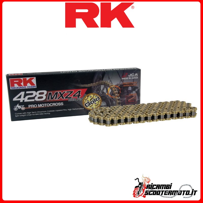 Cadena RK 428MXZ4-124 CL ORO FANTIC CABALLERO REGOLARITÀ COMPETIZIONE 50 2005-2012