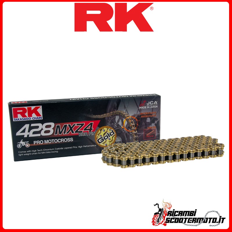 Cadena RK 428MXZ4-132 CL ORO FANTIC CABALLERO REGOLARITÀ COMPETIZIONE 50 2005-2012