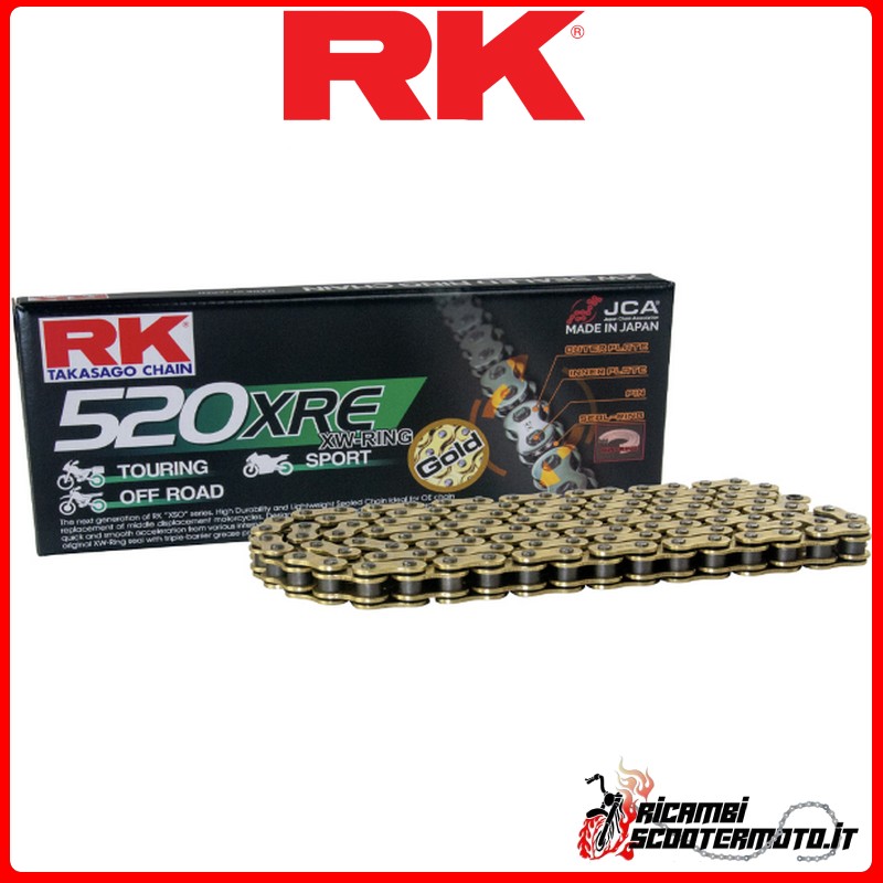 CHAÎNE RK 520XRE-112 CLF ORO CF-MOTO 400GT 400 2019-2024
