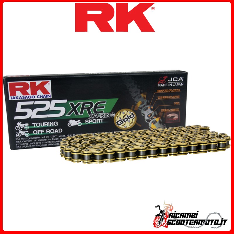 CHAÎNE RK 525XRE-124 CLF ORO APRILIA DORSODURO 750 2008-2016