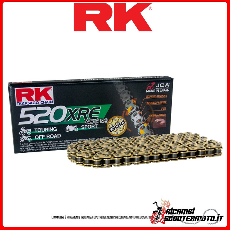 RK CHAIN GS520H-120 ORO CL APRILIA RS 125 2017-2024 RK CHAIN GS520H-120 ORO CL APRILIA RS 125 2017-2024