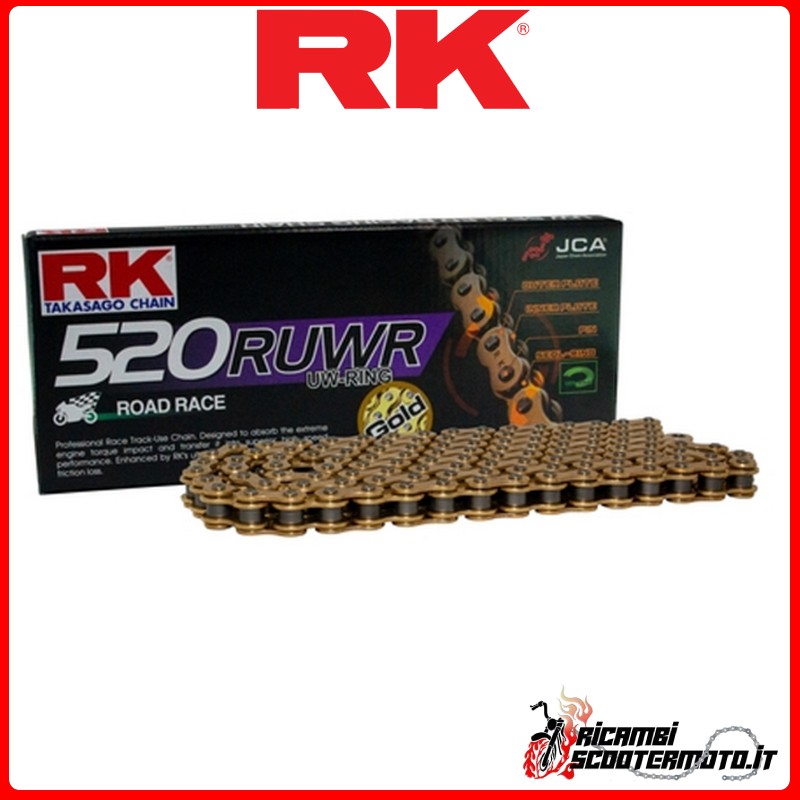 RK CHAIN 520RUWR-122CLF ORO APRILIA AF1 EUROPA 125 1990-1993
