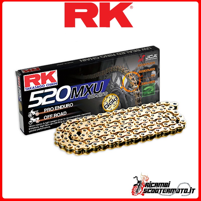 Cadena RK GB520MXU-120 ORO CL APRILIA MXV 450 2008-2010