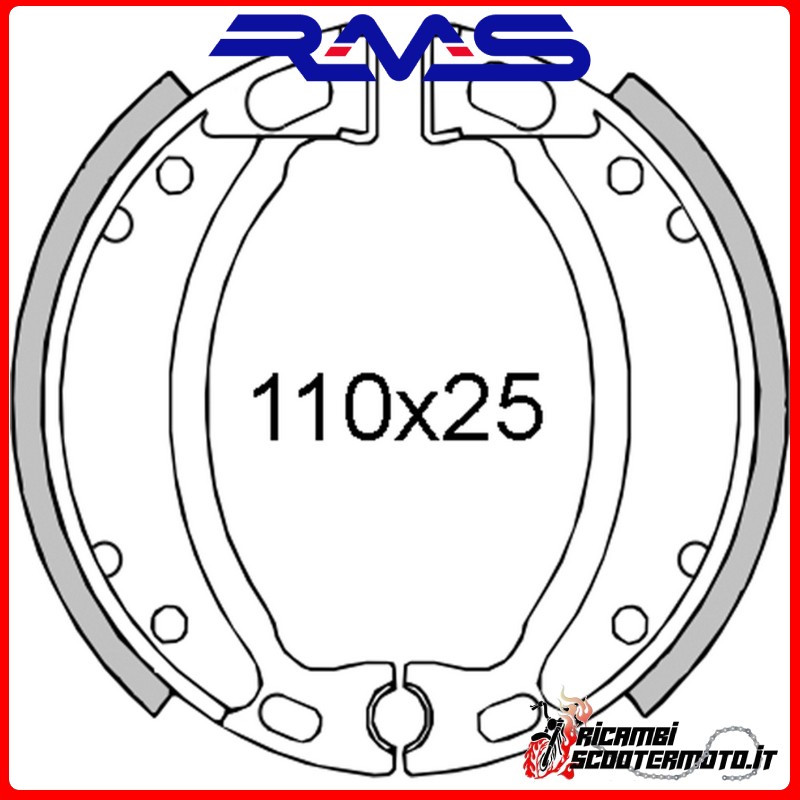 RMS BRAKE SHOES PAIR GENERIC CRACKER 50 2010-2013 RMS BRAKE SHOES PAIR GENERIC CRACKER 50 2010-2013