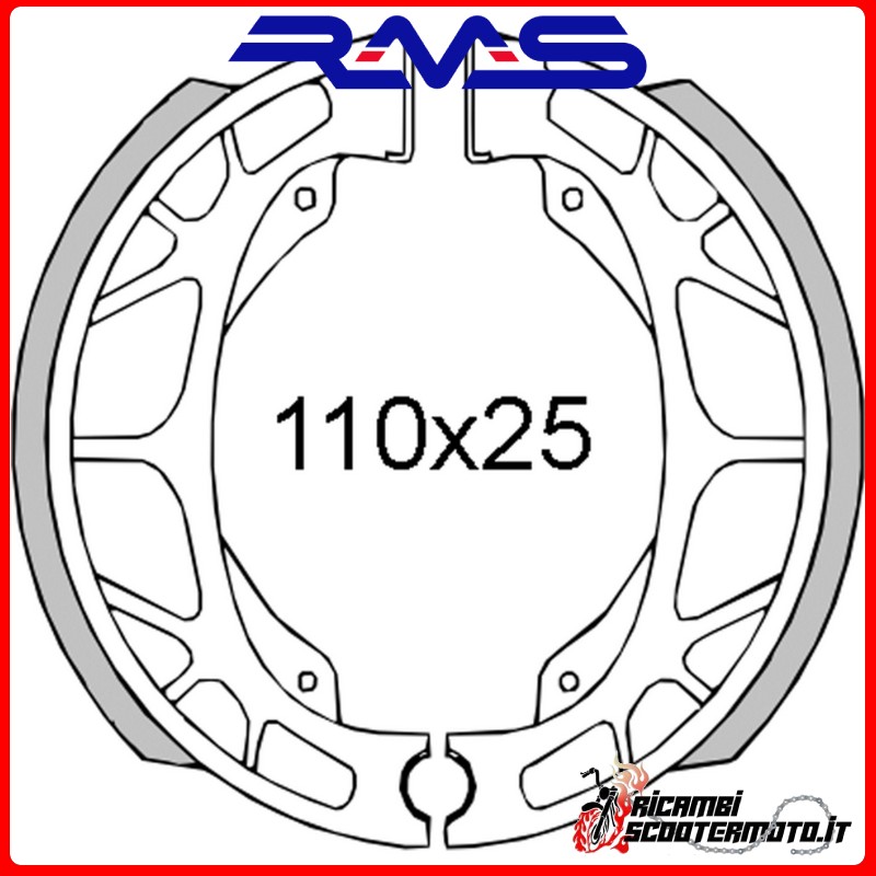 REAR BRAKE SHOES RMS SYM CINDERELLA 100 1999-2001 REAR BRAKE SHOES RMS SYM CINDERELLA 100 1999-2001