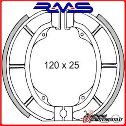 REAR BRAKE SHOES RMS ATALA-RIZZATO AT10 50 AC BYTE 1997-2001