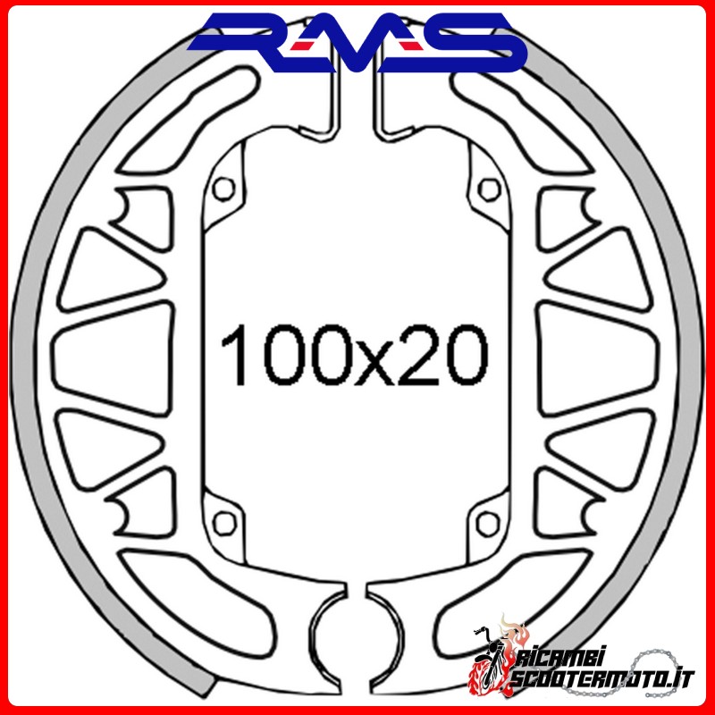 RMS BRAKE SHOES PIAGGIO NRG 50 1994-1996 RMS BRAKE SHOES PIAGGIO NRG 50 1994-1996
