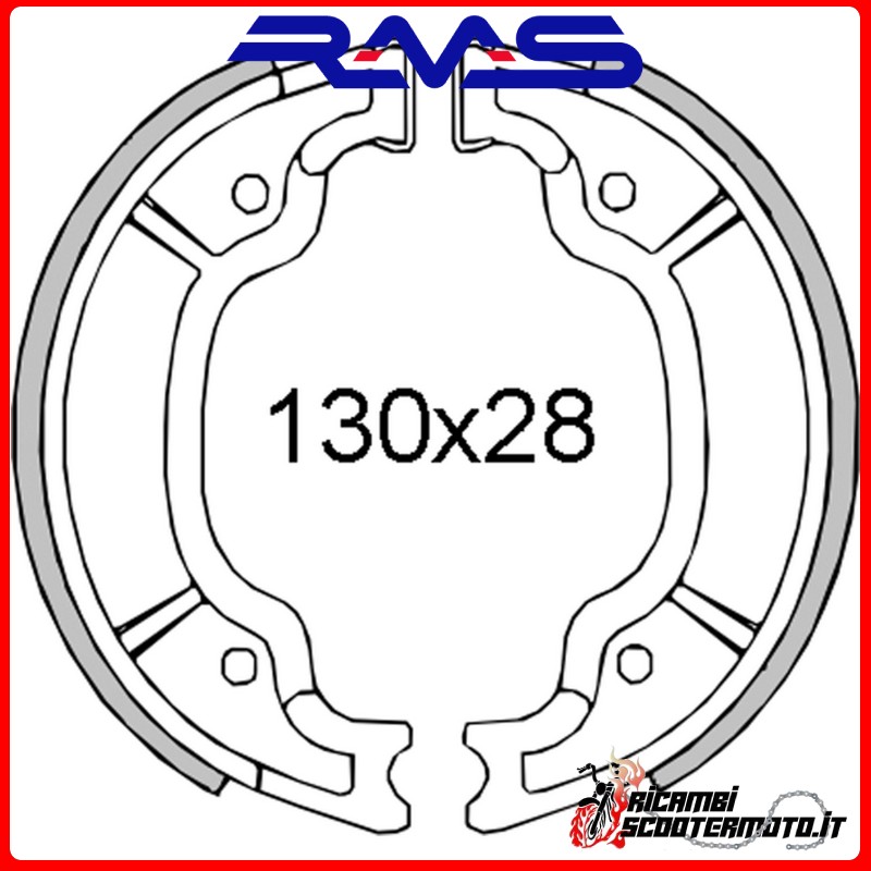 REAR BRAKE SHOES RMS GENERIC SOHO 125 DD 2013