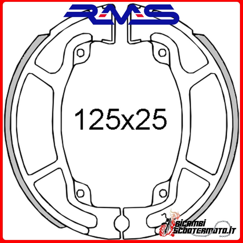 ZAPATAS DE FRENO TRASERO RMS HONDA CB 125 F 2015-2016