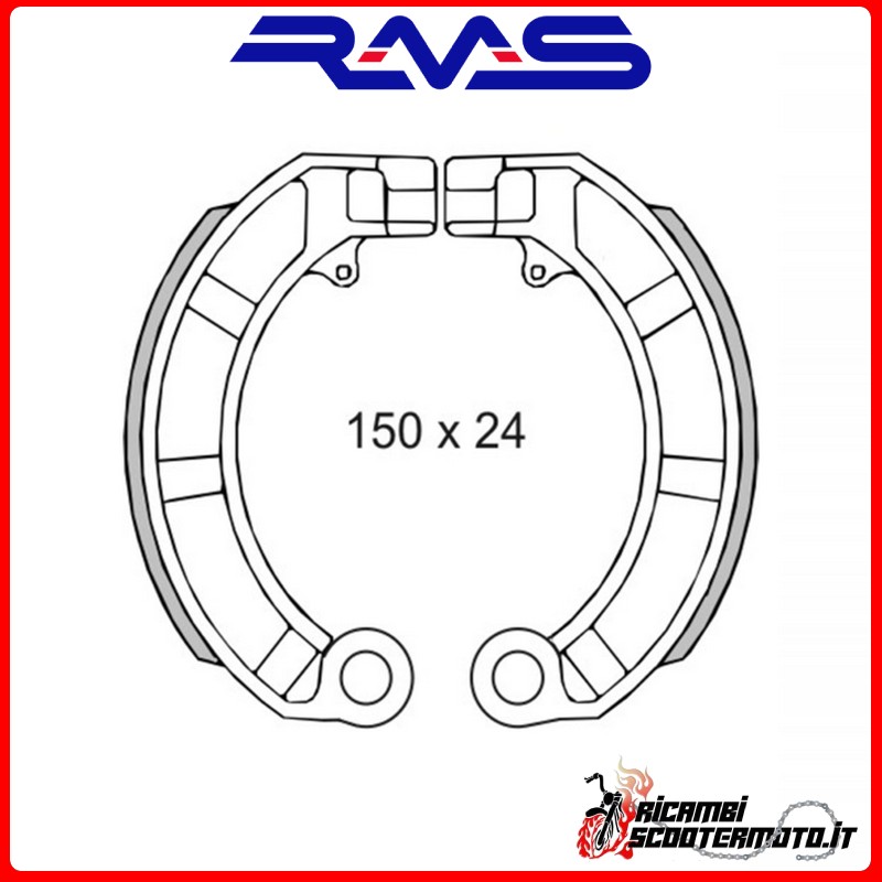 PAIRE DE MÂCHOIRES DE FREIN ARRIÈRE RMS PIAGGIO VESPA PX 125 1998-2001