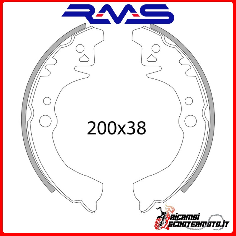 RMS Rear Brake Shoe Set PIAGGIO PORTER 1000 1992-1998