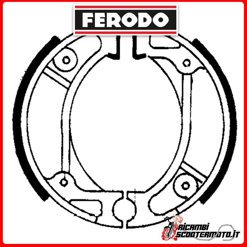 FERODO Brake Shoes FSB714 SYM DD 50 2002 FERODO Brake Shoes FSB714 SYM DD 50 2002