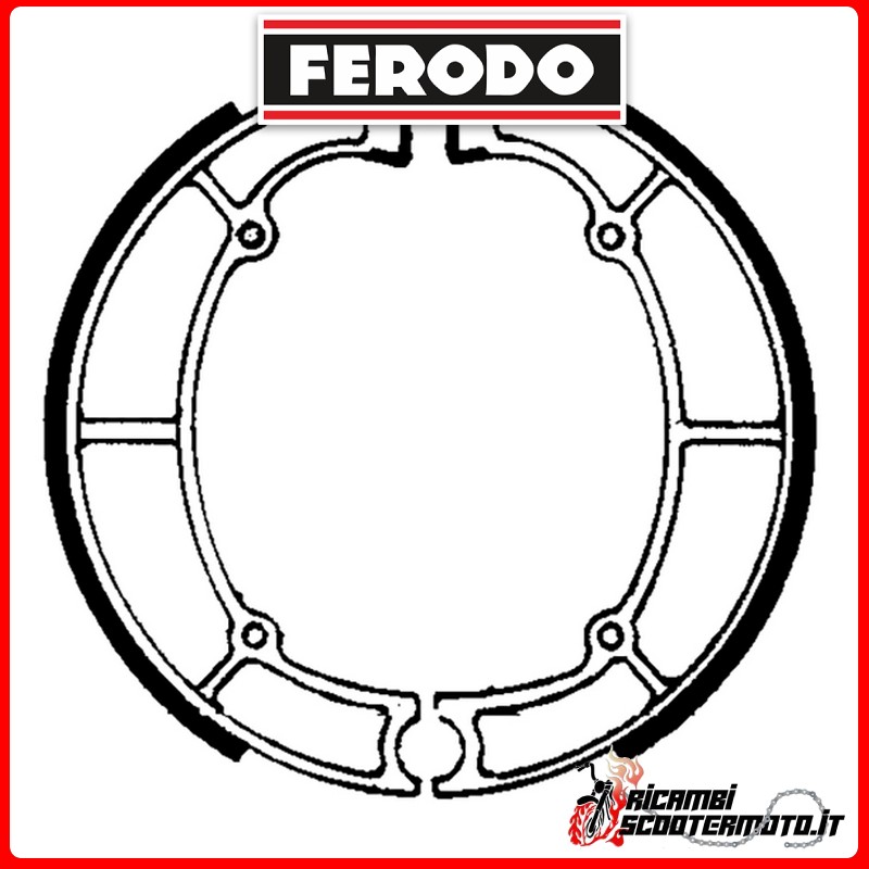 FERODO Brake Shoes FSB719 KAWASAKI EN 500 A3-A4 1992-1993 FERODO Brake Shoes FSB719 KAWASAKI EN 500 A3-A4 1992-1993