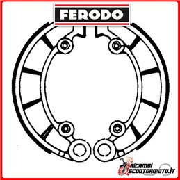FERODO Bremsbacken  FSB741 HONDA CB 450 K 1970