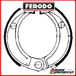 Mâchoires de frein FERODO  FSB756 DERBI DFW QUAD 50 2004-2005