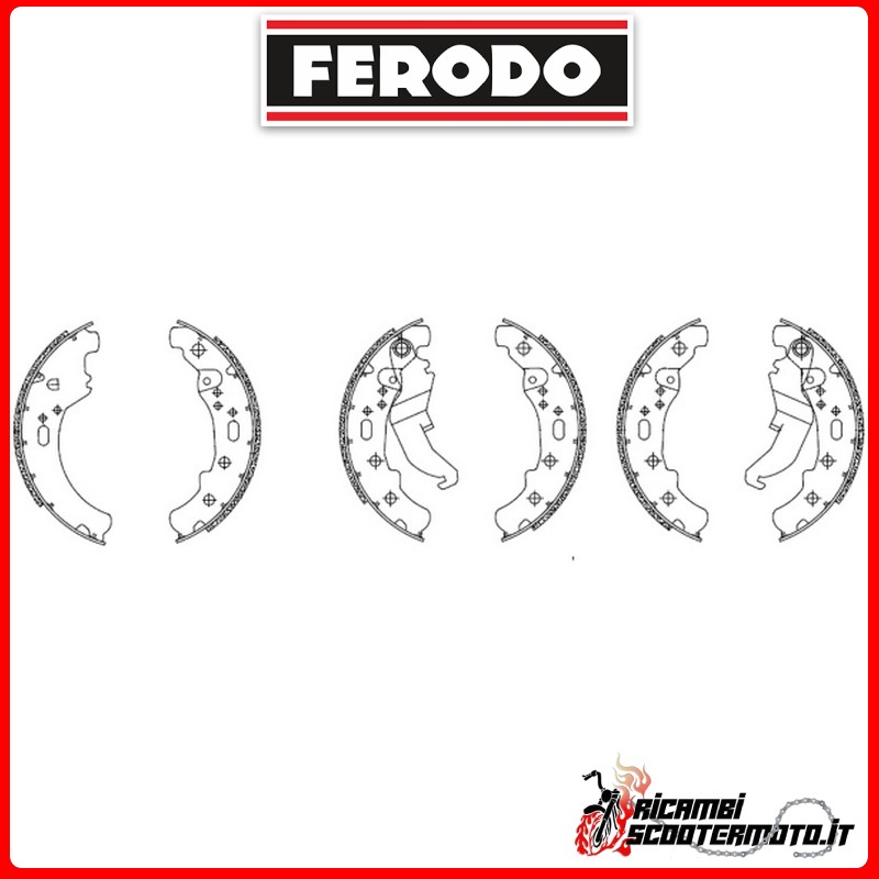 Mâchoires de frein FERODO ECO  FSB872EF PIAGGIO APE CAR - MAX DIESEL 420 1986-1996