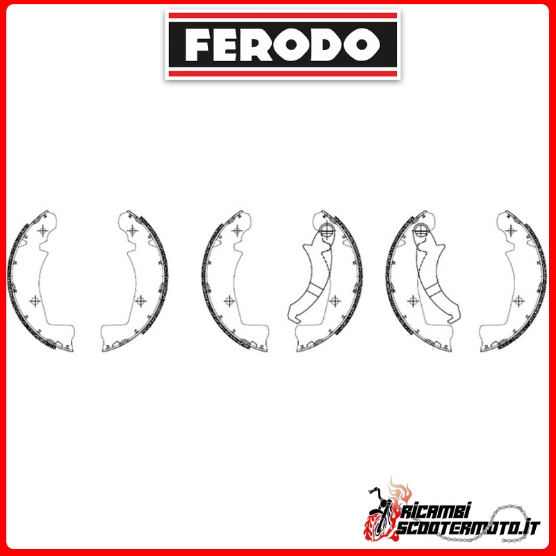 FERODO Brake Shoes FSB878EF PIAGGIO APE CAR P2-P3 220 1978-1985 FERODO Brake Shoes FSB878EF PIAGGIO APE CAR P2-P3 220 1978-1985