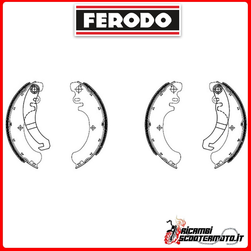 FERODO Brake Shoes FSB886EF PIAGGIO APE WEB 2T 50 2001-2008 FERODO Brake Shoes FSB886EF PIAGGIO APE WEB 2T 50 2001-2008