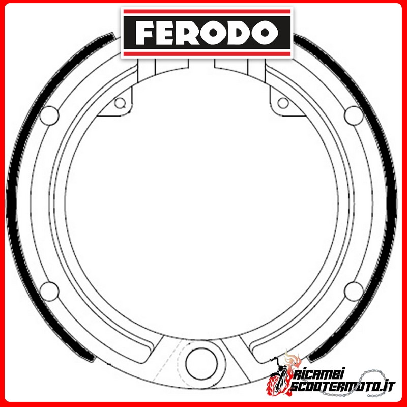Bremsbacken FERODO ECO  FSB890A PIAGGIO VESPA 125 1948-1950