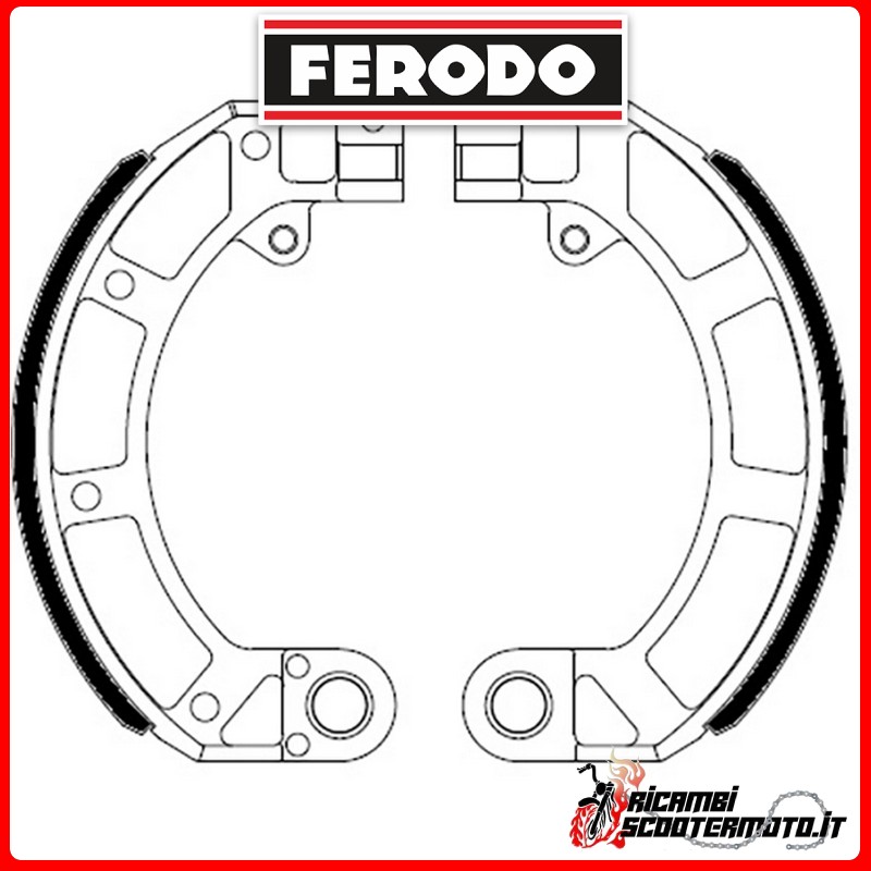 Zapatas de freno FERODO ECO  FSB891A PIAGGIO VESPA 125 1967-1982
