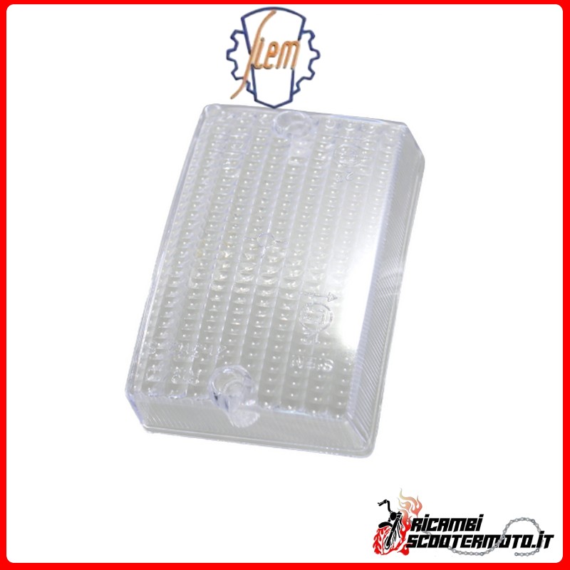 LENTE DE SEÑAL DE GIRO TRASERA IZQUIERDA BLANCA SIEM PIAGGIO VESPA PK 50 1982-1985