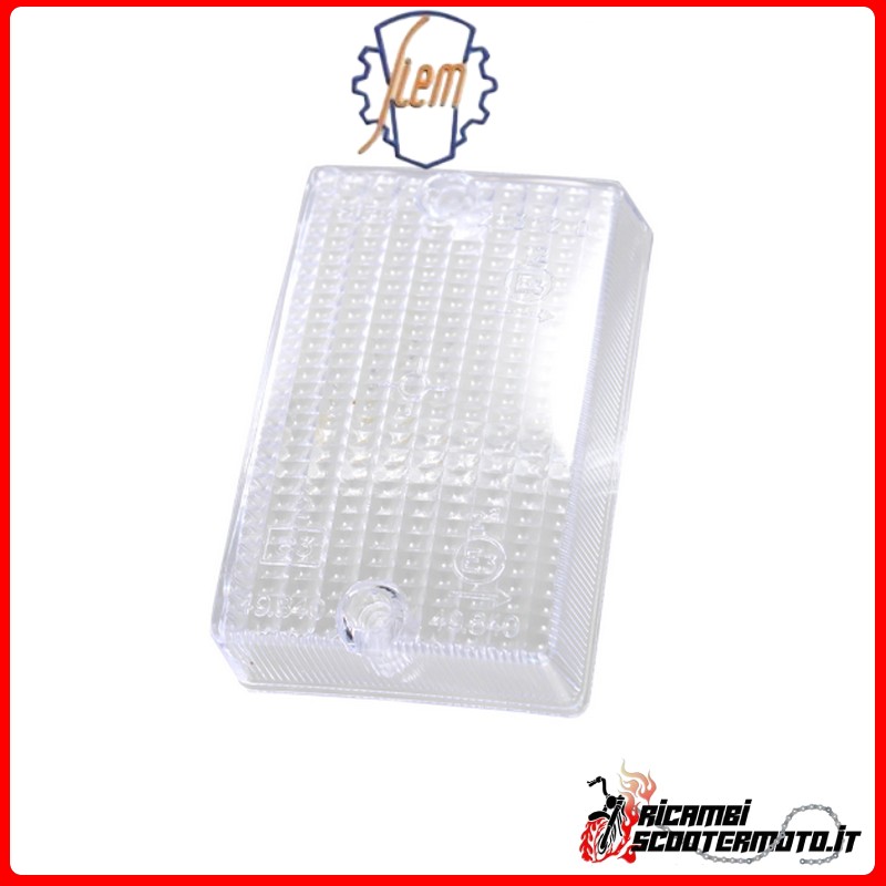 SIEM WHITE RIGHT REAR TURN SIGNAL LENS PIAGGIO VESPA PK 50 1982-1985