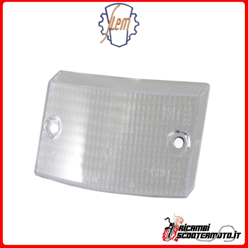 LENTE DE SEÑAL DE GIRO DELANTERA IZQUIERDA BLANCA SIEM PIAGGIO VESPA PK 50 1982-1985