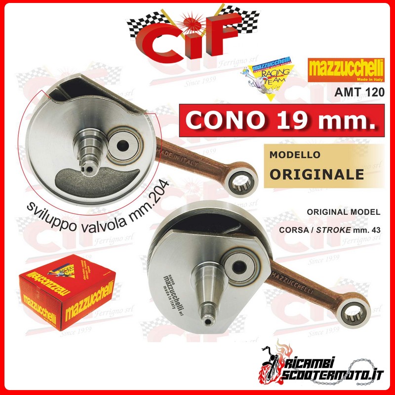 CRANKSHAFT PIAGGIO APE TM P 50 / Elestart 50 TL4T 2T AC 1985-