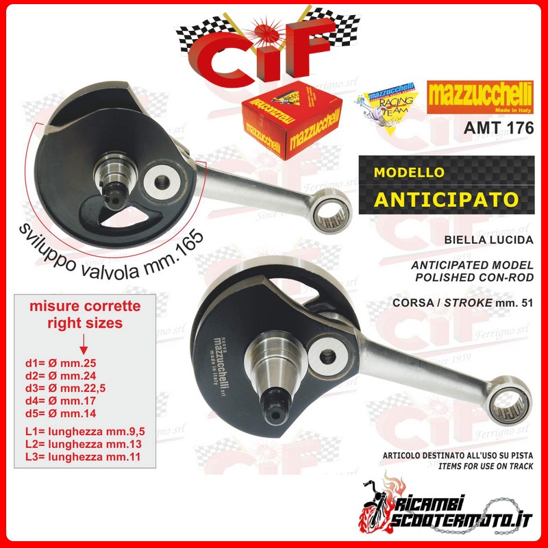 CRANKSHAFT PIAGGIO VESPA PK 125 XL