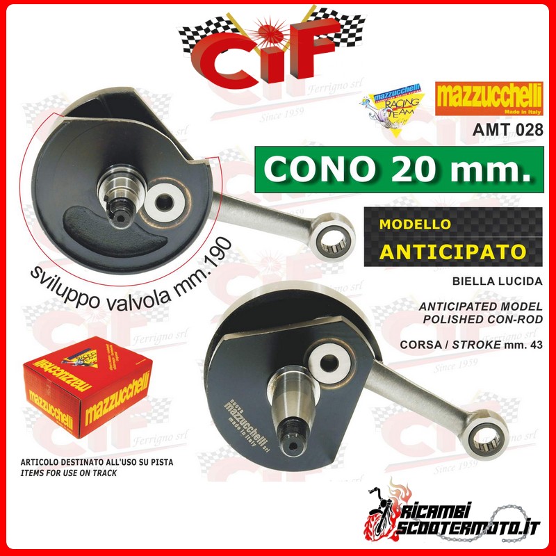 CRANKSHAFT PIAGGIO VESPA PK 50 XL