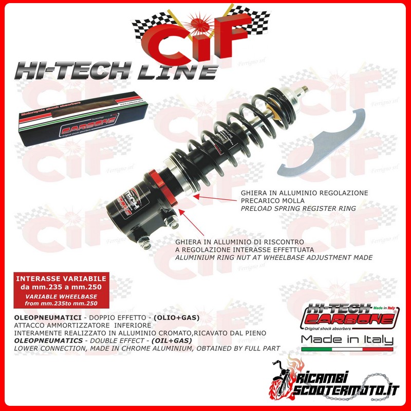 AMMORTIZZATORE ANTERIORE CARBONE PIAGGIO VESPA PK 125 AMMORTIZZATORE ANTERIORE CARBONE PIAGGIO VESPA PK 125